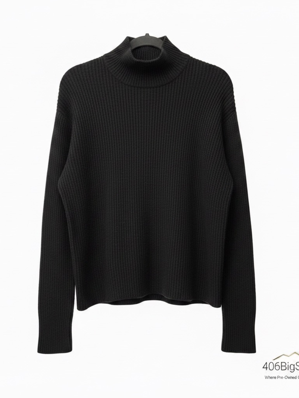 J. Crew Black Ribbed Turtleneck Sweater